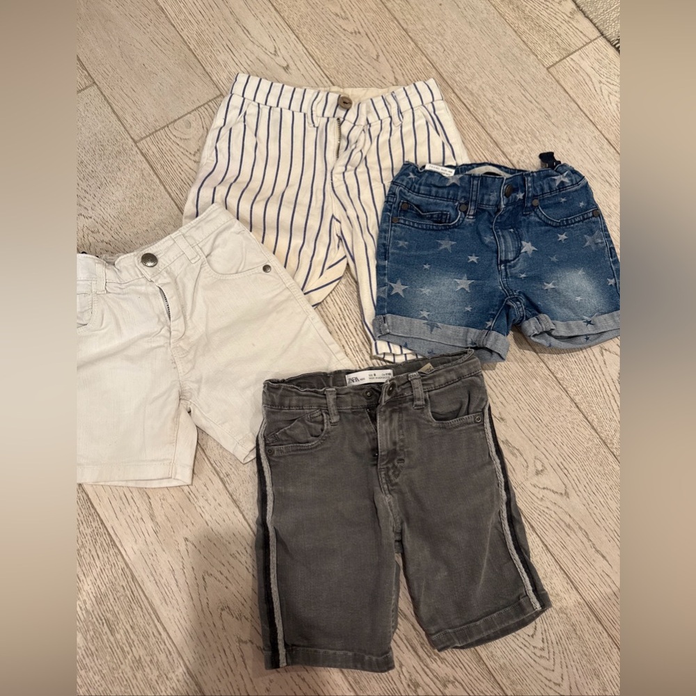 Lot of Zara, joes jeans Mixed Shorts- White,Stripe, Denim star Gray 3T 5T